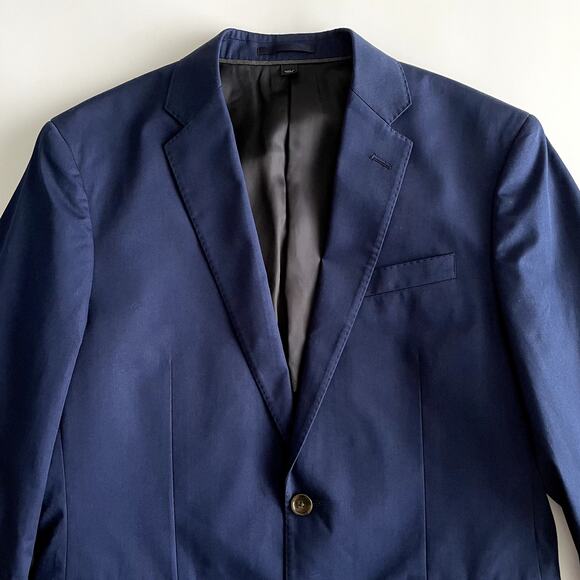 NWT J.Crew Crosby Classic Fit Suit Italian Cotton 38S Larusmiani Blue - Picture 3 of 16